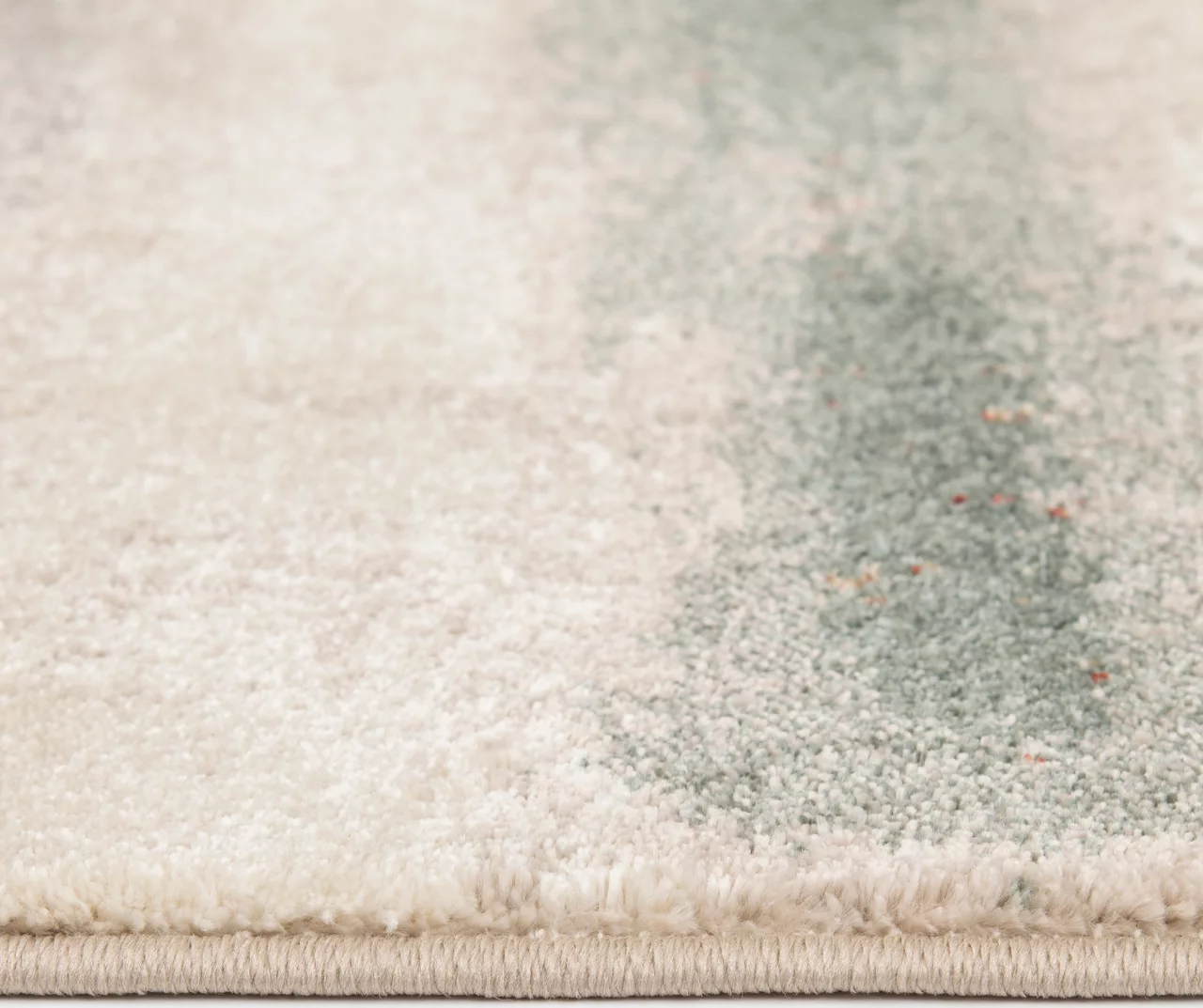 Hadlee Sand, Coral & Green Abstract Area Rug, (5' X 7') 4 Hadlee Sand, Coral & Green Abstract Area Rug, (5' X 7') - Image 4