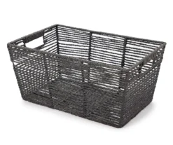Black Paper Rope Storage Basket, (17")