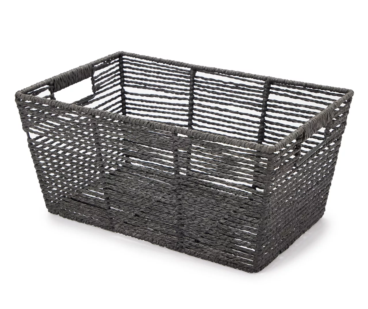 Black Paper Rope Storage Basket, (17") 1 Black Paper Rope Storage Basket, (17")