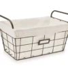 Foundry Black & Beige Metal Small Storage Basket
