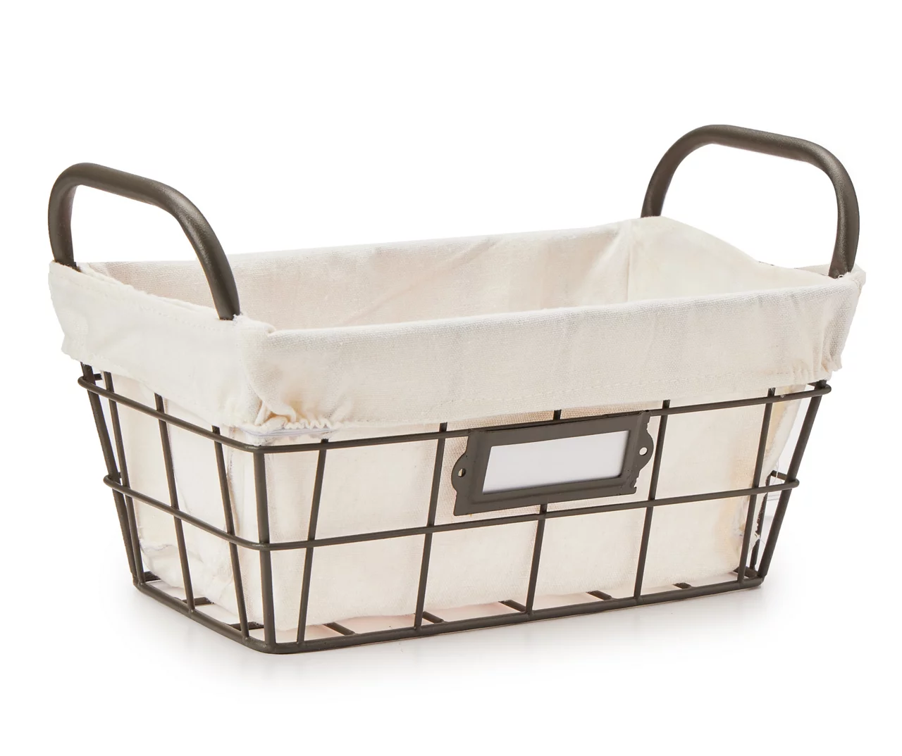 Foundry Black & Beige Metal Large Storage Basket 1 Foundry Black & Beige Metal Large Storage Basket