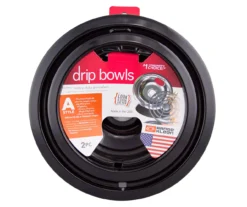 Black Style A Porcelain Drip Bowls, 2-Pack