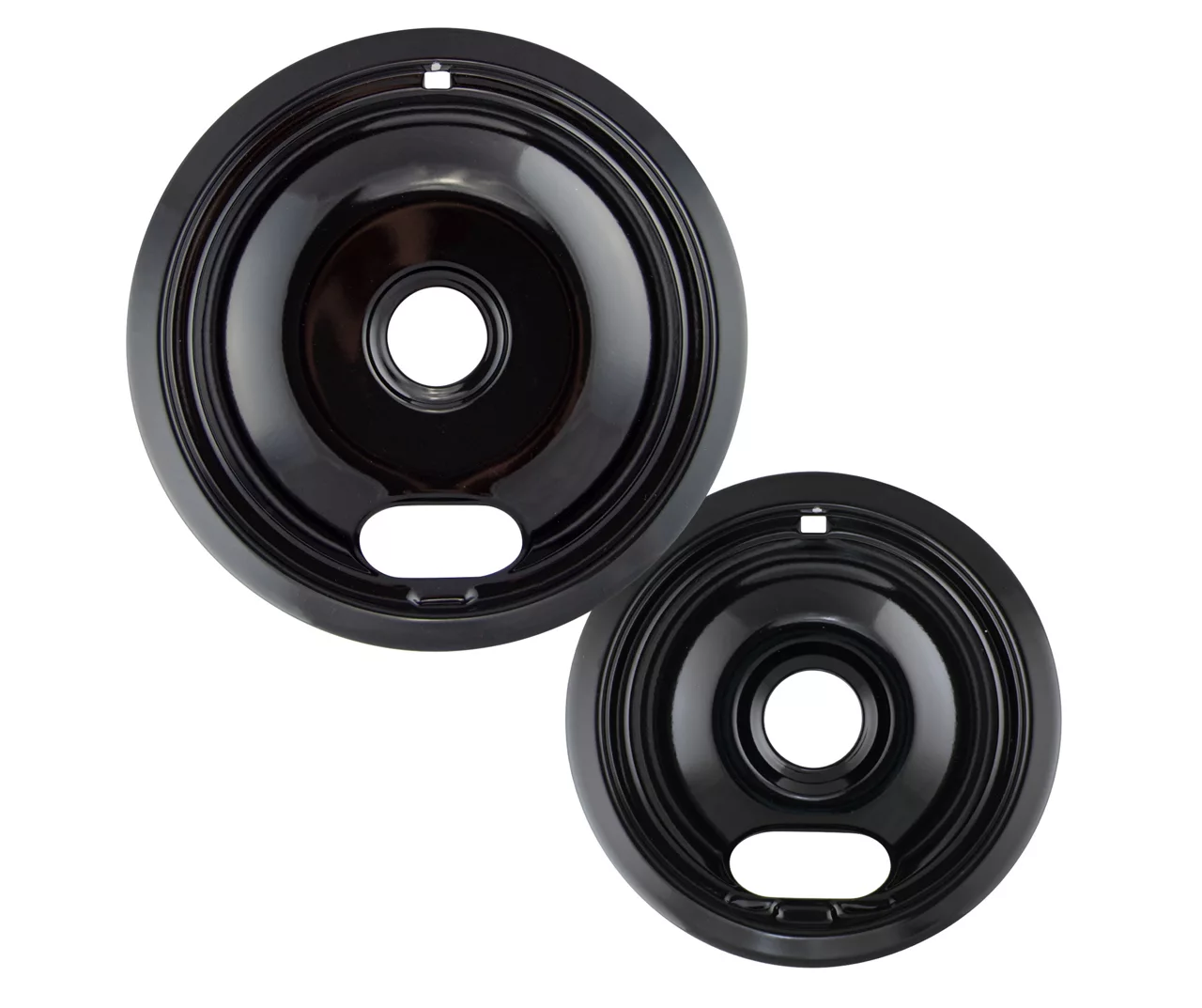 Black Style A Porcelain Drip Bowls, 2-Pack 3 Black Style A Porcelain Drip Bowls, 2-Pack - Image 3