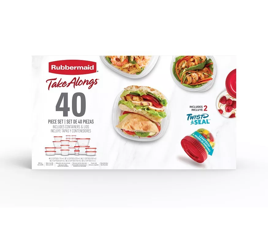 Rubbermaid TakeAlongs 40-Piece Food Container Set 1 Rubbermaid TakeAlongs 40-Piece Food Container Set