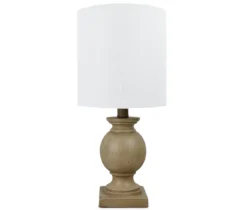 Brown Spindle Table Lamp With Bulb