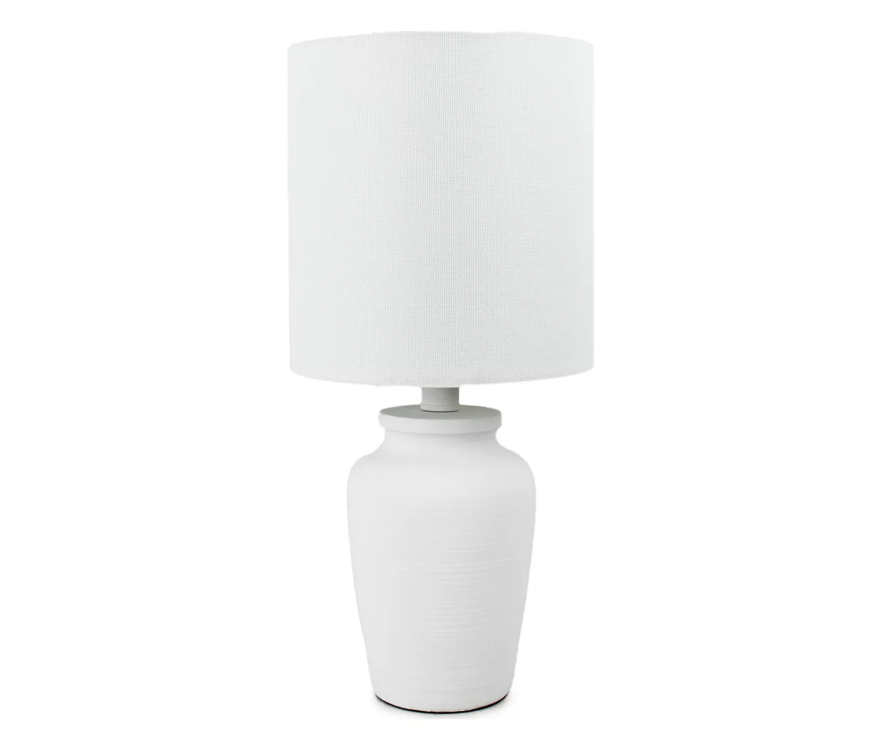 White Textured Table Lamp With Bulb 1 White Textured Table Lamp With Bulb