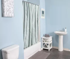 Green Simple Stripe Medium-Weight PEVA Shower Liner -Cuisinart Store 810587867 3