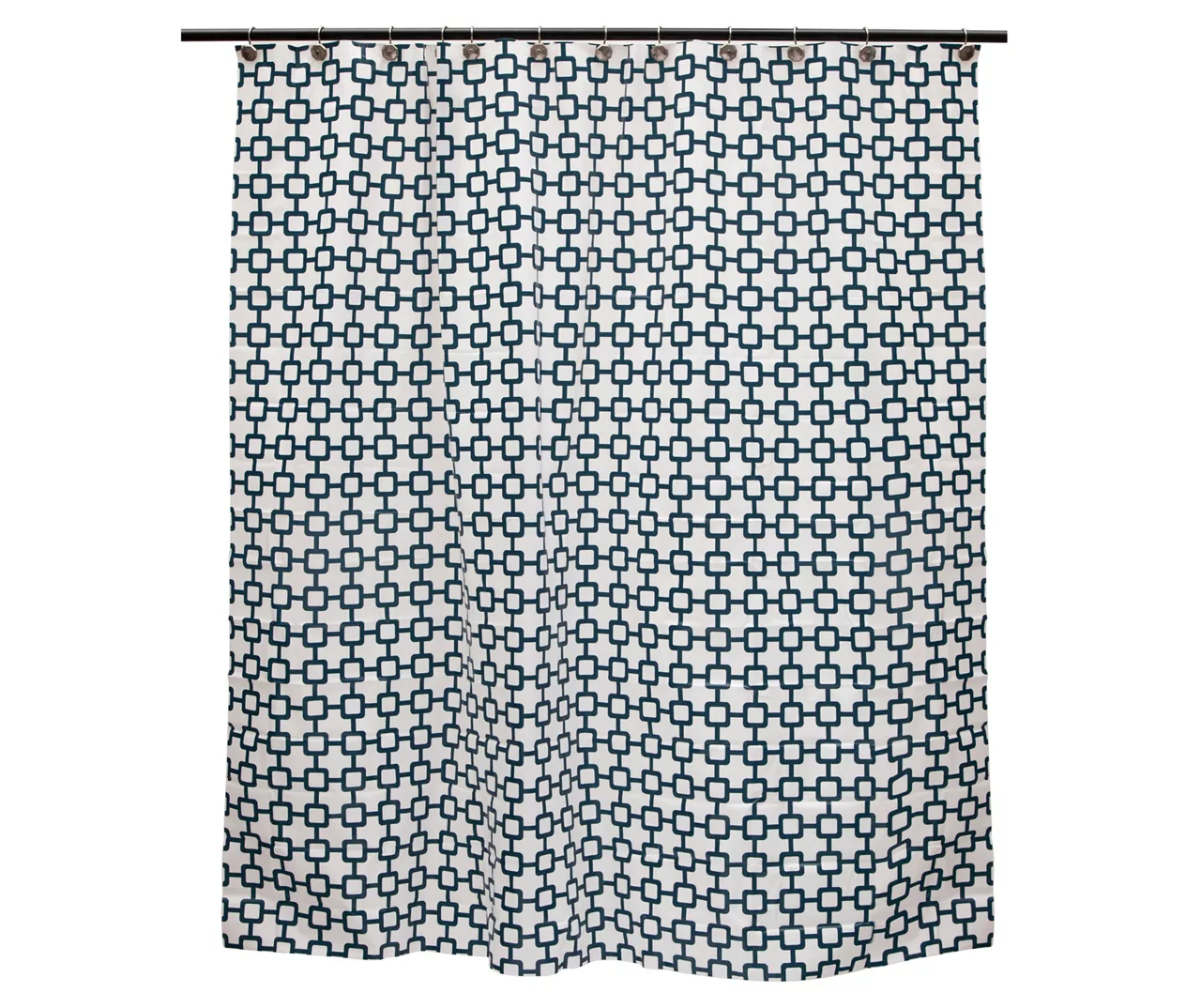 White & Black Round Up Medium-Weight PEVA Shower Liner 1 White & Black Round Up Medium-Weight PEVA Shower Liner