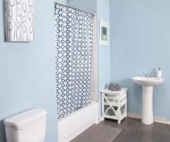 White & Black Round Up Medium-Weight PEVA Shower Liner 5 White & Black Round Up Medium-Weight PEVA Shower Liner -Cuisinart Store 810587868 3