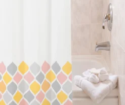 Gray, Yellow & Pink Ashley Arabesque PEVA Shower Liner -Cuisinart Store 810587902 3