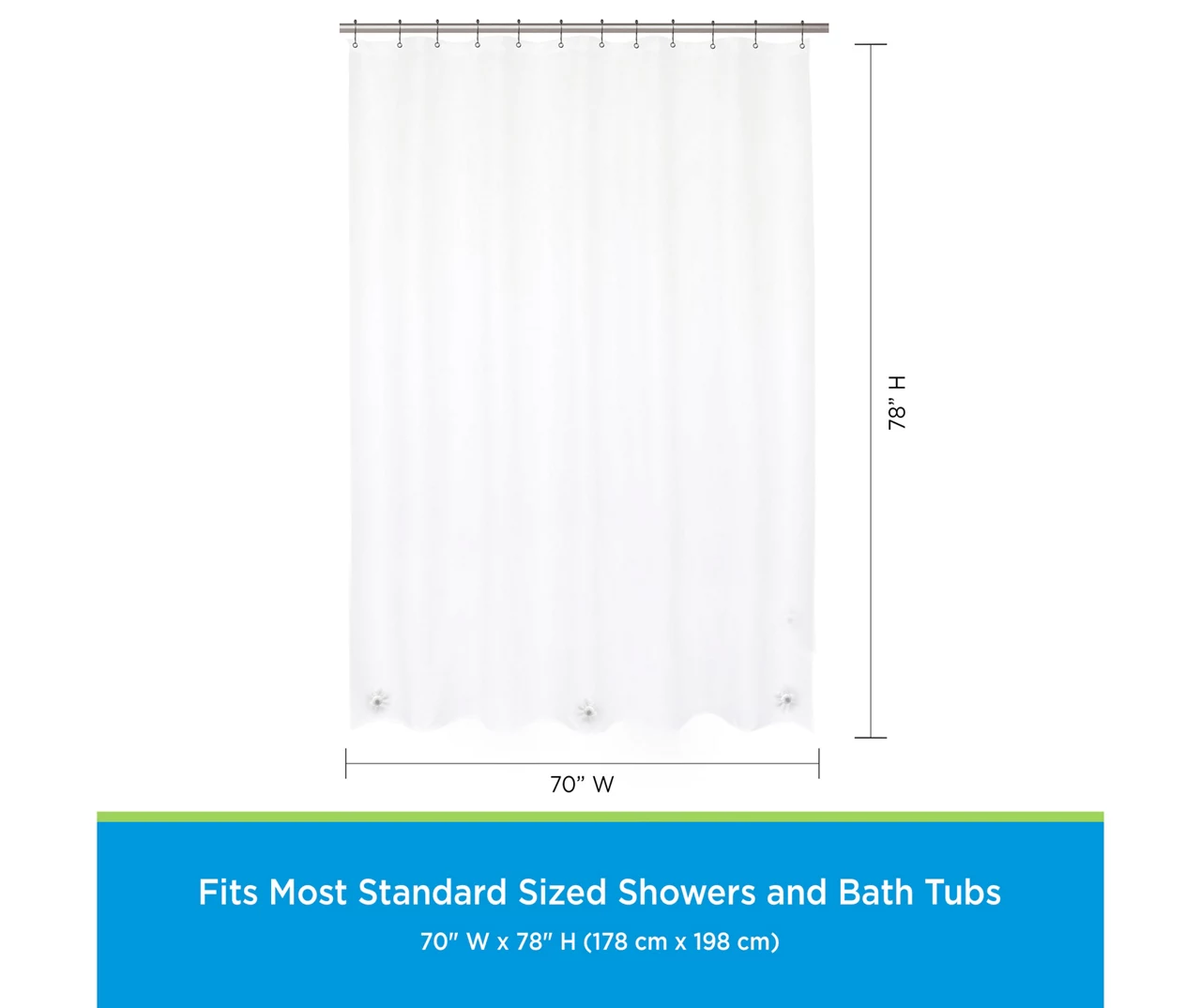 Clear MicroCLEAN Medium-Weight XL PEVA Shower Liner 3 Clear MicroCLEAN Medium-Weight XL PEVA Shower Liner - Image 3