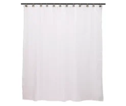 White Water-Repellant Fabric Shower Liner