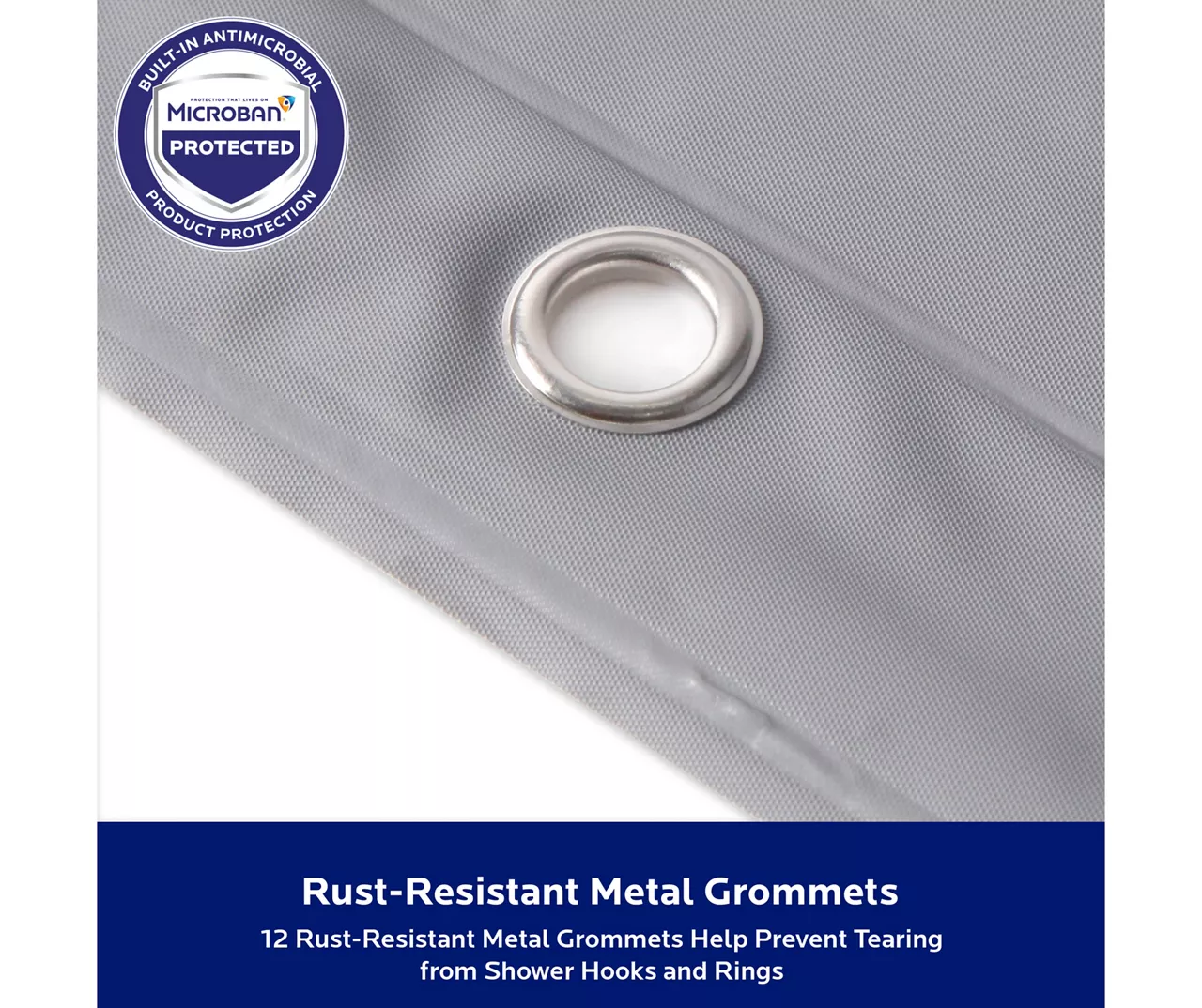 Kenney Microban Medium-Weight PEVA Shower Liner, 2-Pack 15 Kenney Microban Medium-Weight PEVA Shower Liner, 2-Pack - Image 15