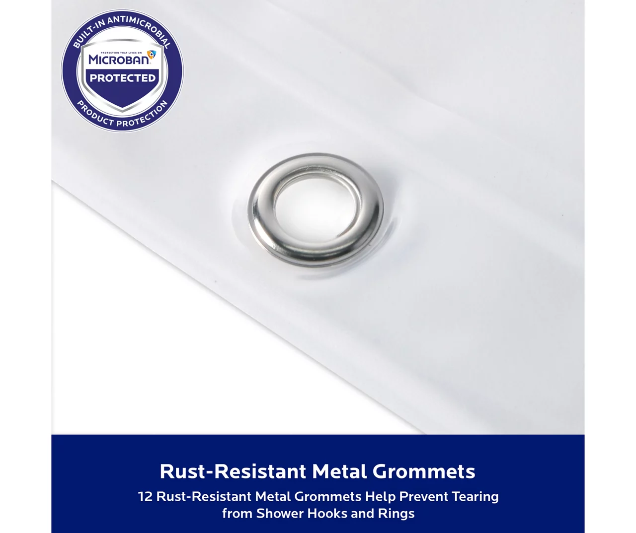 Kenney Microban Lightweight PEVA Shower Liner, 2-Pack 13 Kenney Microban Lightweight PEVA Shower Liner, 2-Pack - Image 13