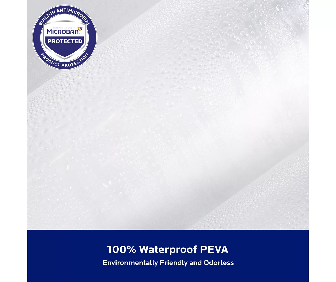 Kenney Microban Lightweight PEVA Shower Liner, 2-Pack 14 Kenney Microban Lightweight PEVA Shower Liner, 2-Pack - Image 14