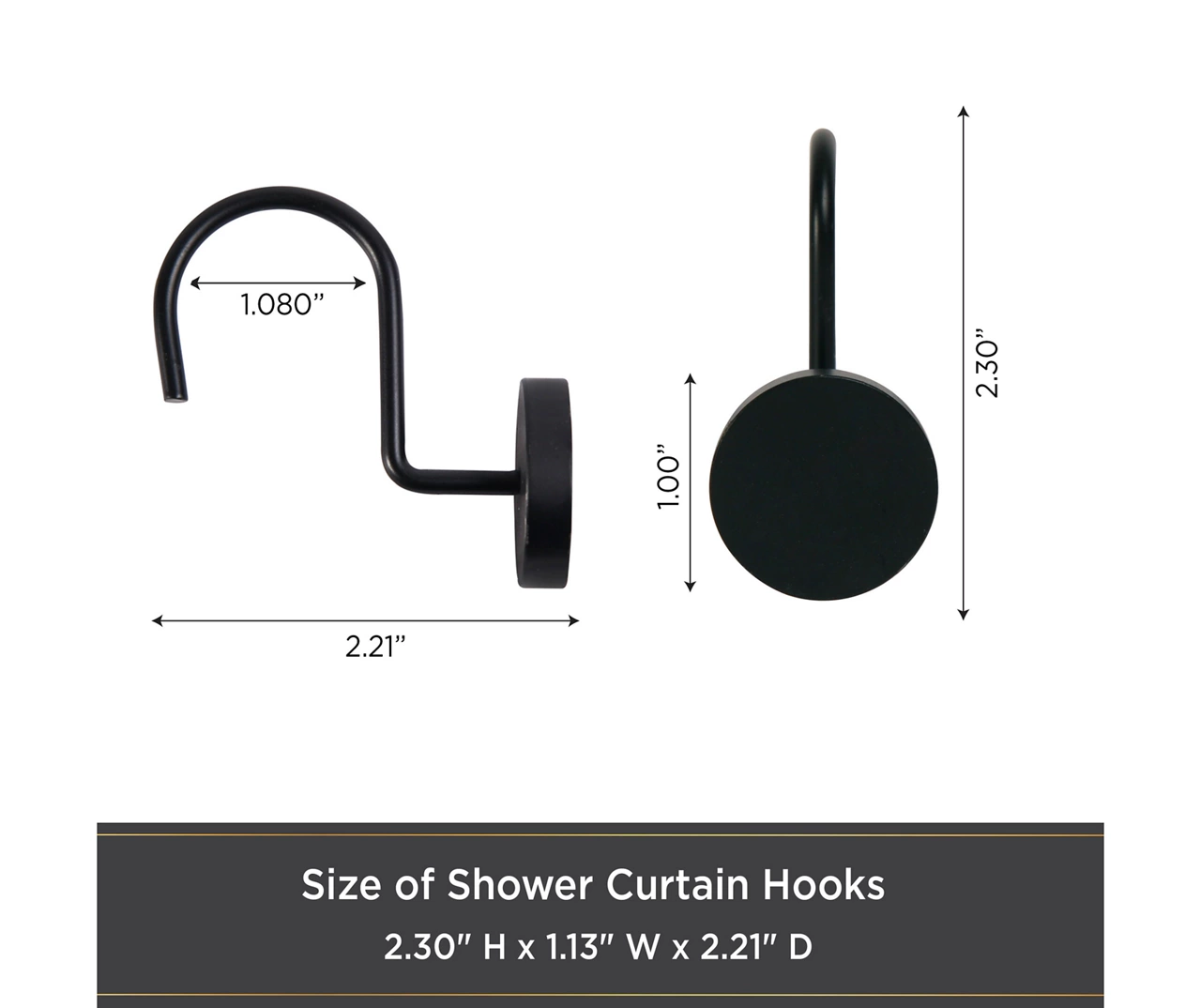 Kenney Resort Portfolio Maldives Shower Curtain Hooks, 12-Pack 8 Kenney Resort Portfolio Maldives Shower Curtain Hooks, 12-Pack - Image 8