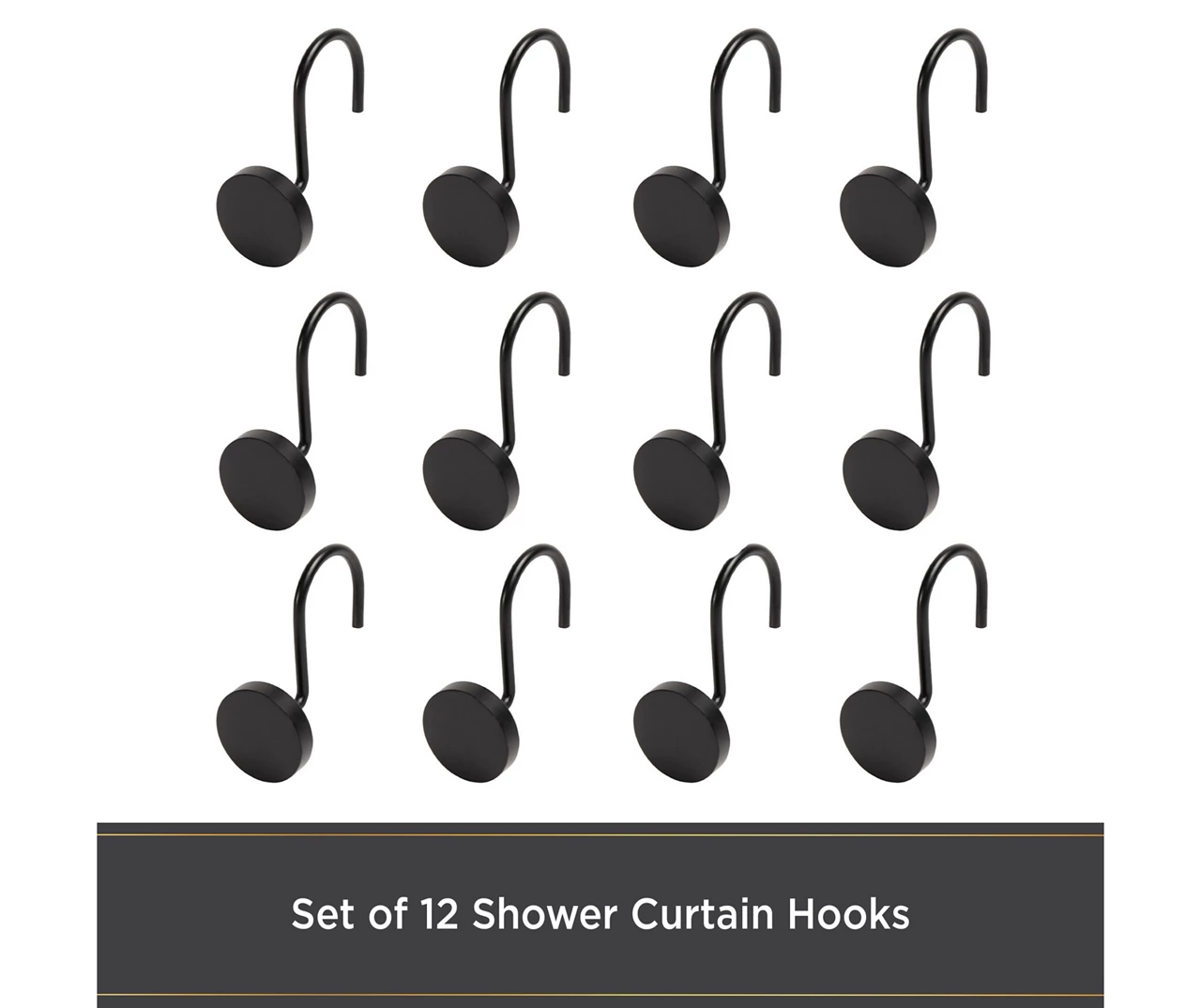 Kenney Resort Portfolio Maldives Shower Curtain Hooks, 12-Pack 9 Kenney Resort Portfolio Maldives Shower Curtain Hooks, 12-Pack - Image 9