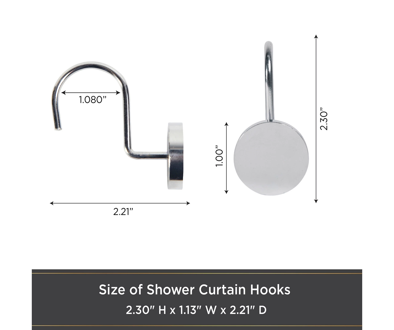 Kenney Resort Portfolio Maldives Shower Curtain Hooks, 12-Pack 11 Kenney Resort Portfolio Maldives Shower Curtain Hooks, 12-Pack - Image 11