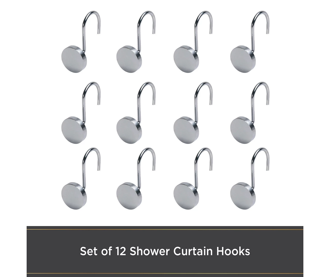 Kenney Resort Portfolio Maldives Shower Curtain Hooks, 12-Pack 12 Kenney Resort Portfolio Maldives Shower Curtain Hooks, 12-Pack - Image 12