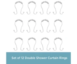 Kenney Beaded Roller Shower Curtain Double Hooks, 12-Pack -Cuisinart Store 810587934 4
