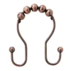 Kenney Beaded Roller Shower Curtain Double Hooks, 12-Pack