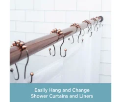 Kenney Beaded Roller Shower Curtain Double Hooks, 12-Pack -Cuisinart Store 810587935 2