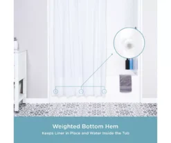 Kenney 13-Piece Medium-Weight PEVA Shower Liner & Roller Ring Set -Cuisinart Store 810587946 5