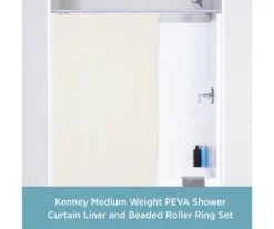 Kenney 13-Piece Medium-Weight PEVA Shower Liner & Roller Ring Set -Cuisinart Store 810587948 2