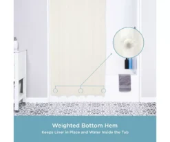 Kenney 13-Piece Medium-Weight PEVA Shower Liner & Roller Ring Set -Cuisinart Store 810587948 5