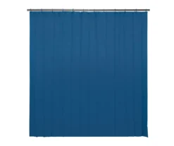 Blue 13-Piece Lightweight PEVA Shower Liner & C-Ring Set