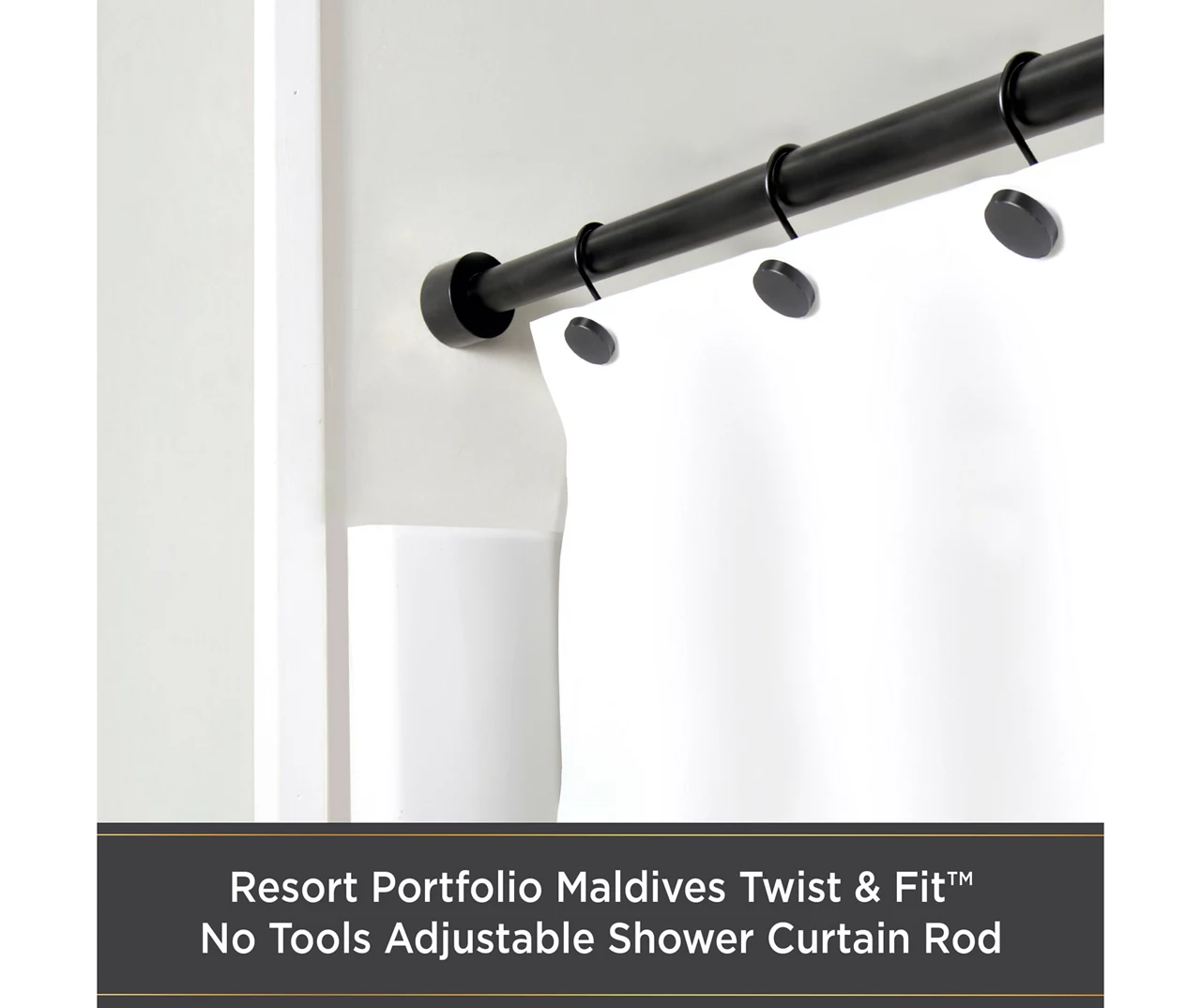 Kenney Resort Portfolio Maldives Twist & Fit Adjustable Shower Curtain Rod 8 Kenney Resort Portfolio Maldives Twist & Fit Adjustable Shower Curtain Rod - Image 8