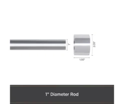 Kenney Resort Portfolio Maldives Twist & Fit Adjustable Shower Curtain Rod -Cuisinart Store 810587956 4
