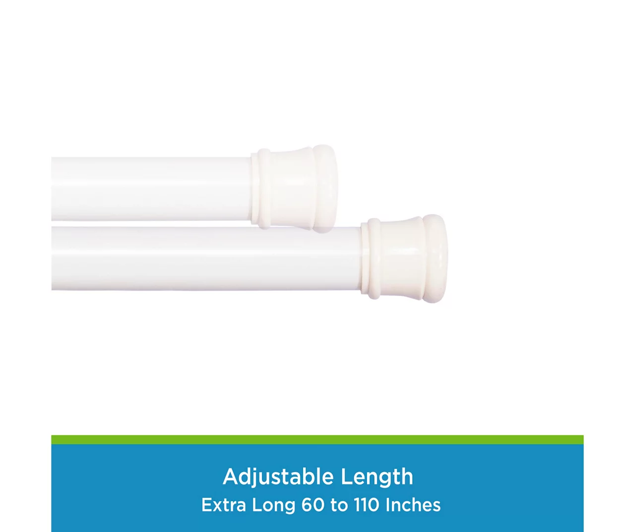 Kenney Twist & Fit Spring Tension Shower Curtain Rod 18 Kenney Twist & Fit Spring Tension Shower Curtain Rod - Image 18