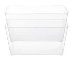 Storage Made Simple Clear Organizer Bin With Handles, 2-pack