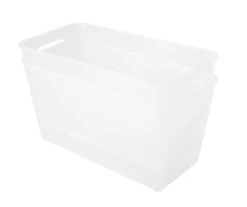 Storage Made Simple Clear Organizer Bin With Handles, 2-pack -Cuisinart Store 810587984 3