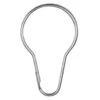Chrome Steel Shower Curtain Rings, 12-Pack