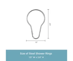 Chrome Steel Shower Curtain Rings, 12-Pack -Cuisinart Store 810587993 3