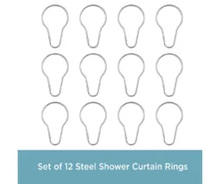 Chrome Steel Shower Curtain Rings, 12-Pack -Cuisinart Store 810587993 4