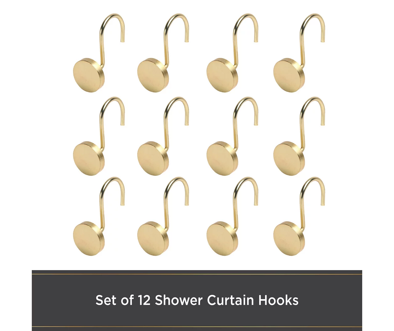 Kenney Resort Portfolio Maldives Shower Curtain Hooks, 12-Pack 6 Kenney Resort Portfolio Maldives Shower Curtain Hooks, 12-Pack - Image 6