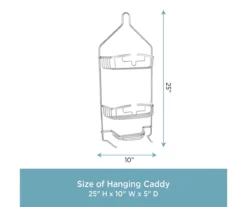 Matte Gray Aluminum 3-Tier Heavy-Duty Hanging Shower Caddy 6 Matte Gray Aluminum 3-Tier Heavy-Duty Hanging Shower Caddy -Cuisinart Store 810587998 3