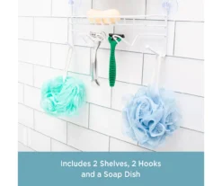 White 2-Tier Hanging Shower Caddy -Cuisinart Store 810587999 5