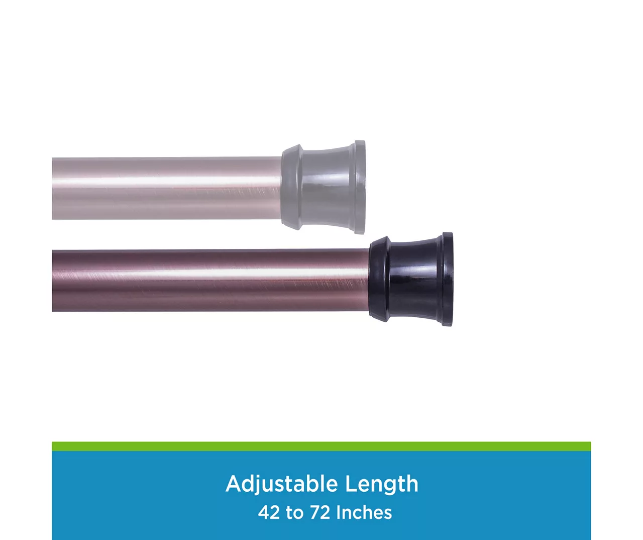 Matte Oil-Rubbed Bronze Twist & Fit Aluminum Adjustable Shower Curtain Rod 2 Matte Oil-Rubbed Bronze Twist & Fit Aluminum Adjustable Shower Curtain Rod - Image 2
