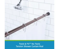 Matte Oil-Rubbed Bronze Twist & Fit Aluminum Adjustable Shower Curtain Rod 9 Matte Oil-Rubbed Bronze Twist & Fit Aluminum Adjustable Shower Curtain Rod -Cuisinart Store 810588011 5