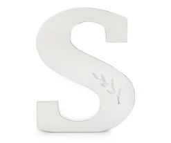 White Leaf-Embossed Letter Tabletop Plaque 13 White Leaf-Embossed Letter Tabletop Plaque -Cuisinart Store 810588235 A0