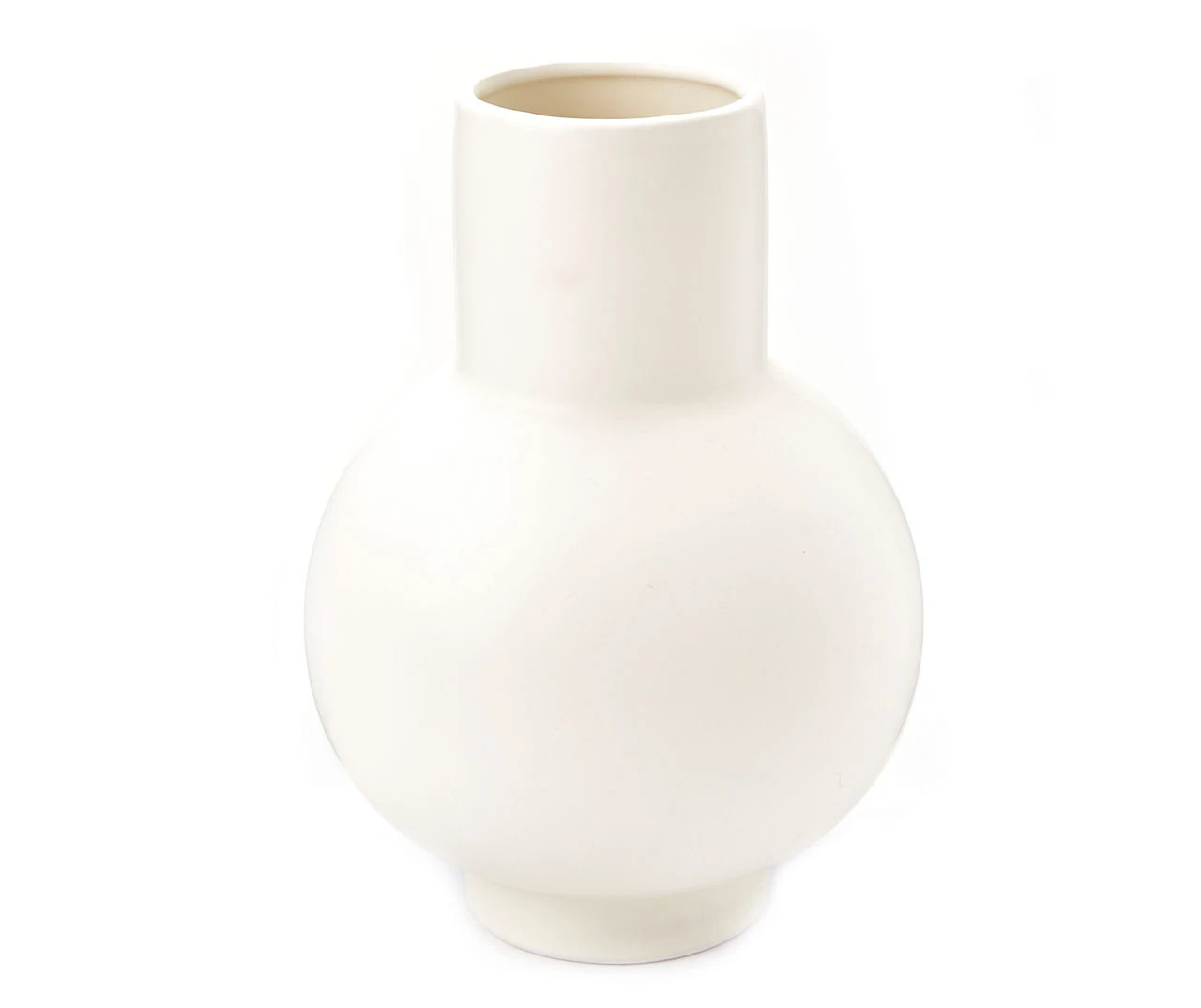 Cream Bulb Ceramic Vase, (10.5") 1 Cream Bulb Ceramic Vase, (10.5")