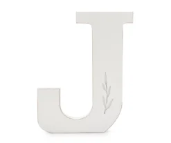 White Leaf-Embossed Letter Tabletop Plaque 10 White Leaf-Embossed Letter Tabletop Plaque -Cuisinart Store 810588441 A0