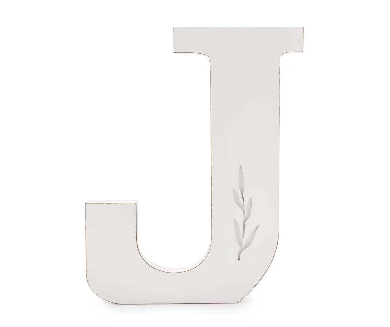 White Leaf-Embossed Letter Tabletop Plaque 3 White Leaf-Embossed Letter Tabletop Plaque - Image 3