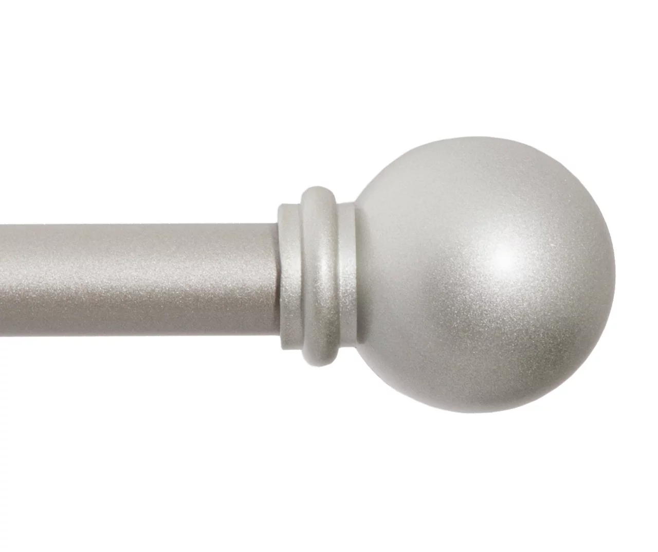 Chelsea Brushed Nickel Café 5/8" Curtain Rod, (28"-48") 1 Chelsea Brushed Nickel Café 5/8" Curtain Rod, (28"-48")