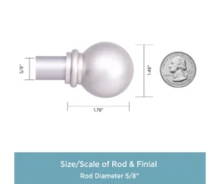 Chelsea Brushed Nickel Café 5/8" Curtain Rod, (28"-48") 5 Chelsea Brushed Nickel Café 5/8" Curtain Rod, (28"-48") -Cuisinart Store 810590637 3