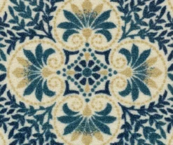 Blue & Cream Peacock Floral Kitchen Rug, (30" X 18") -Cuisinart Store 810591257 3